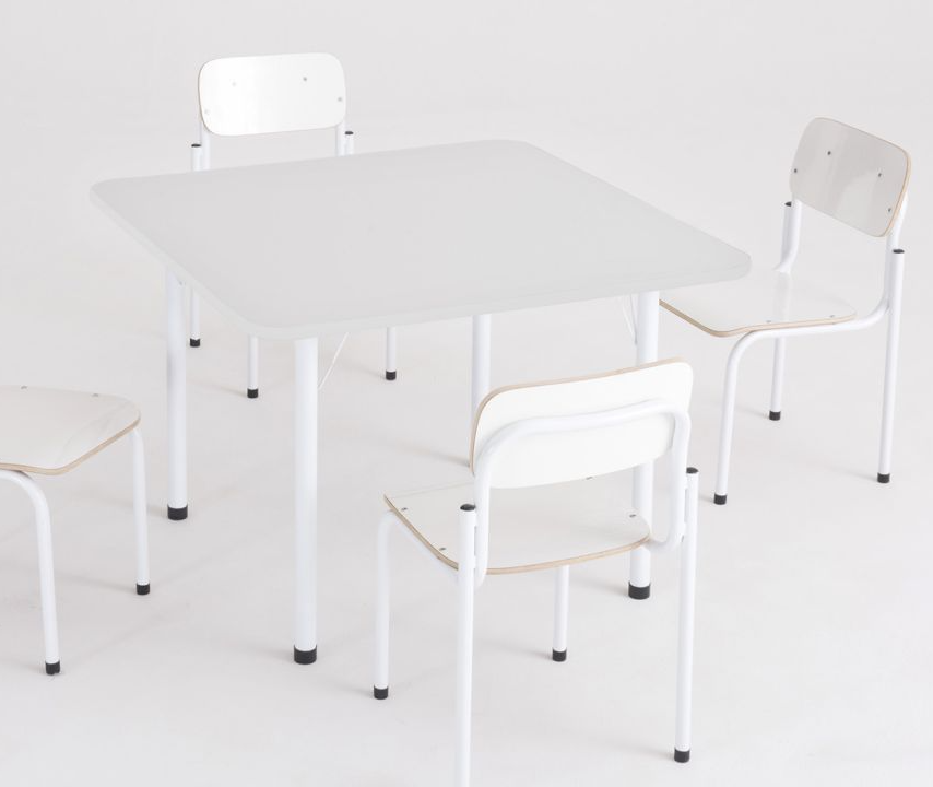 Mesa coletiva quadrada DMI-110 / Cadeira DCI-201